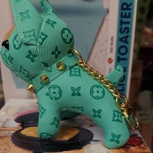 Stylish Green Dog Keychain